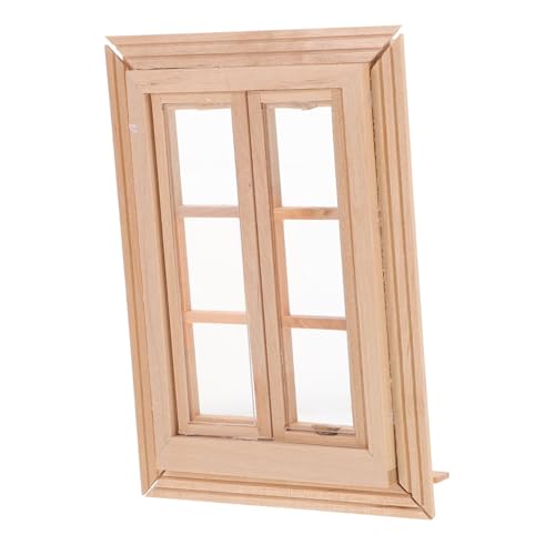minkissy Miniatur Puppenhaus Fenster aus Holz Handgefertigtes DIY Modell Unbemalt Robustes Mini Möbel Zubehör für Puppenhaus Dekoration und Rollenspiel minkissy Miniatur Puppenhaus Fenster aus Holz Handgefertigtes DIY Modell Unbemalt Robustes Mini Möbel Zubehör für Puppenhaus Dekoration und Rollenspiel von minkissy