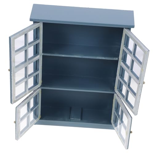 minkissy Miniatur Puppenhaus Holzschrank Türiger Mini Schrank für Puppenhaus Möbel Modernes Kleines Holzkommode Zubehör für Miniatur Schlafzimmer und Wohnzimmereinrichtung von minkissy