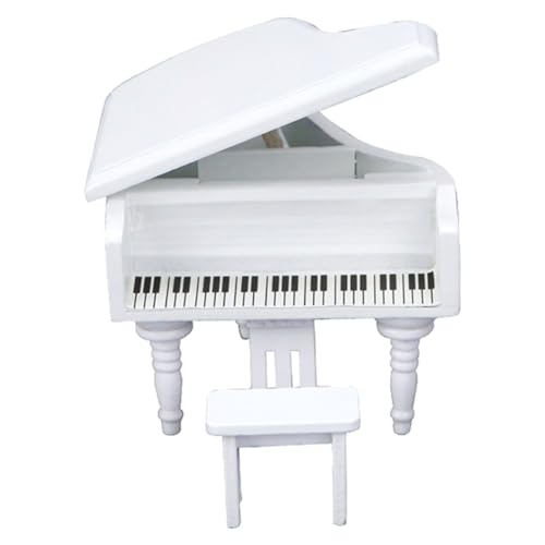 minkissy Miniatur Puppenhaus Klavier aus Holz Kleine Weiße Dekoration Realistisches Musikinstrument für Puppenhaus Szene Robustes Modell Geburtstagsgeschenk und Fotorequisit minkissy Miniatur Puppenhaus Klavier aus Holz Kleine Weiße Dekoration Realistisches Musikinstrument für Puppenhaus Szene Robustes Modell Geburtstagsgeschenk und Fotorequisit von minkissy