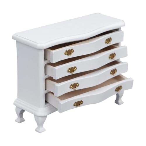 minkissy Miniatur Puppenhaus Möbel Weißer Mini Schrank mit Öffnende Handwerkliches Design Kinderspielzeug Feinmotorik Deko für Puppenhaus Schlafzimmer minkissy Miniatur Puppenhaus Möbel Weißer Mini Schrank mit Öffnende Handwerkliches Design Kinderspielzeug Feinmotorik Deko für Puppenhaus Schlafzimmer von minkissy