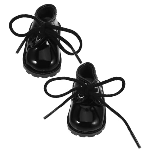 minkissy Miniatur Puppenschuhe Schwarz Glänzende Lederoptik Strapazierfähige Puppenaccessoires Miniatur Dekoration für Puppen und Puppenhaus Tragbar und Langlebig minkissy Miniatur Puppenschuhe Schwarz Glänzende Lederoptik Strapazierfähige Puppenaccessoires Miniatur Dekoration für Puppen und Puppenhaus Tragbar und Langlebig von minkissy