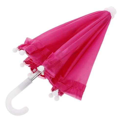 minkissy Miniatur Regenschirm für Puppenhaus Niedlicher Kleiner Parasol für Puppen Puppenhaus Gartenaccessoires Fotorequisiten Rosig von minkissy