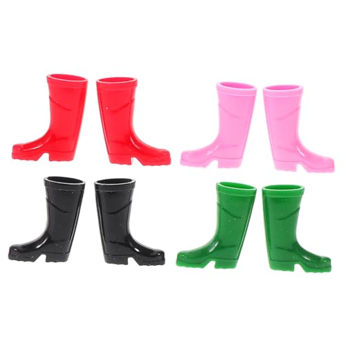 minkissy Miniatur Regenstiefel Teilig Bunte Puppenhaus Zubehör Weihnachtsdeko DIY Gartenfiguren Silikonstiefel für Spiel und Dekoration von minkissy