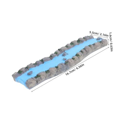 minkissy Miniatur Resin Fluss Dekoration Sandtisch Zen Garten Landschaftsaccessoire für Puppenhaus Garten Büro Yoga Studio Langlebig Kunstvoll Gestaltet von minkissy