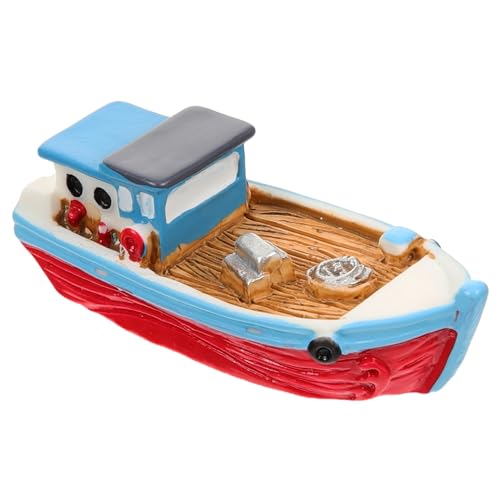 minkissy Miniatur Segelboot Figur Mediterrane Tischdeko Resin Kunsthandwerk Kleine Boote Strandstil Ornament für Mikro Landschaften und Wohnkultur von minkissy