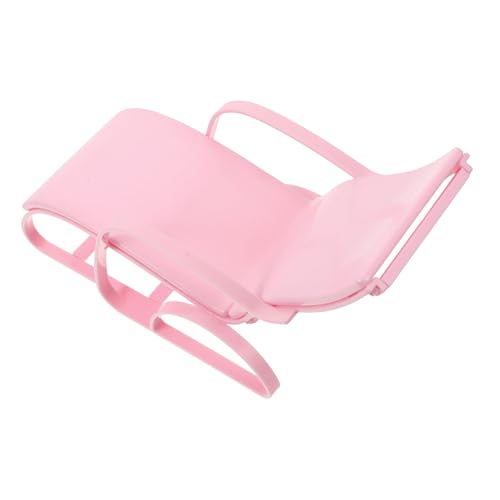 minkissy Miniatur Strandstuhl Puppenhaus Möbel Deko Mini Liegestuhl Modell für Micro Landschaft Robuster Leichter Puppenstuhl Rosa von minkissy