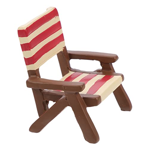 minkissy Miniatur Strandstuhl aus Stabilem Resin Wetterfestes Mini Beach Chair Modell für Mikrolandschaft Deko Möbel Leichtes Ornament für Miniatur Haus und Kreative Bastelprojekte von minkissy