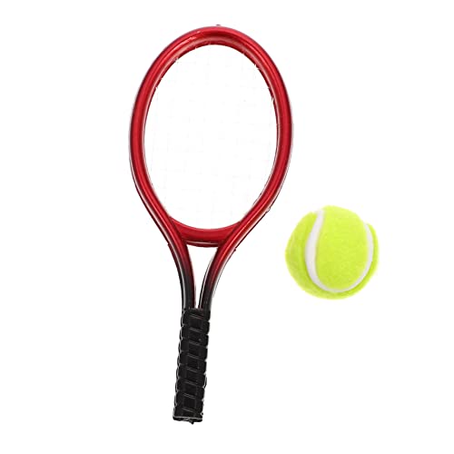 minkissy Miniatur Tennis Schläger und Ball Mini Haus Sport Zubehör Leichtes Puppenhaus Sichere Materialien Tragbares Miniatur Ornament für Foto Requisiten und Sammler minkissy Miniatur Tennis Schläger und Ball Mini Haus Sport Zubehör Leichtes Puppenhaus Sichere Materialien Tragbares Miniatur Ornament für Foto Requisiten und Sammler von minkissy