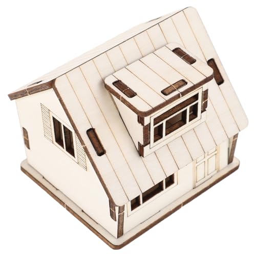 minkissy Miniatur holzhaus Modell aus Robustem Holz mit Realistischer Detailtreue Geeignet für Sandtisch Mikro gärten Puppenhäuser und Miniaturlandschaften Glatte Verarbeitung Vielseitiges von minkissy