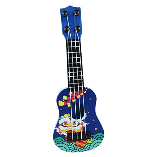 minkissy Miniature Guitar Model für Dekorative Ukulele Spielzeuggitarre für Schlafzimmer Wohnzimmer Küche Leicht und Stabil Sicher für Individuell Gestaltbar Blau von minkissy
