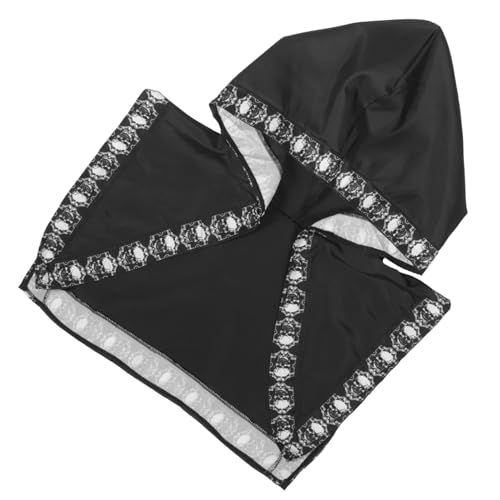 minkissy Mittelalterlicher Kapuzenumhang für Damen Schwarzes Cosplay Cape im Vintage für Halloween Karneval Einzigartiges Design Leicht Tragbar von minkissy