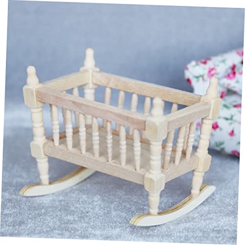 minkissy Modell Handgefertigt Verarbeitung Simulation Babybett Zubehör Geschenkidee für Kreatives Lernspielzeug von minkissy