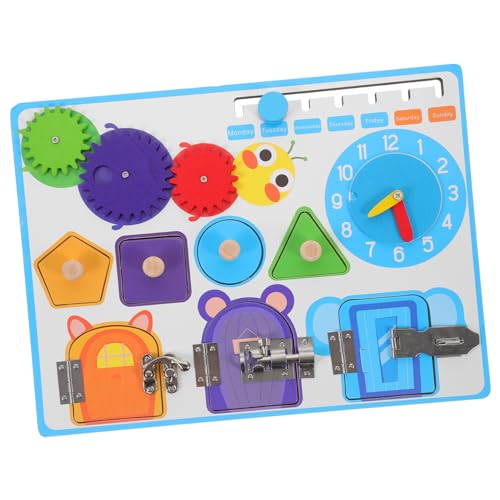 minkissy Montessori Busy Board Lernspielzeug für Junge Mädchen Jahre Motorikförderndes Activity Board Vielseitiges Pädagogisches zur Feinmotorik und Logischen Denkentwicklung von minkissy
