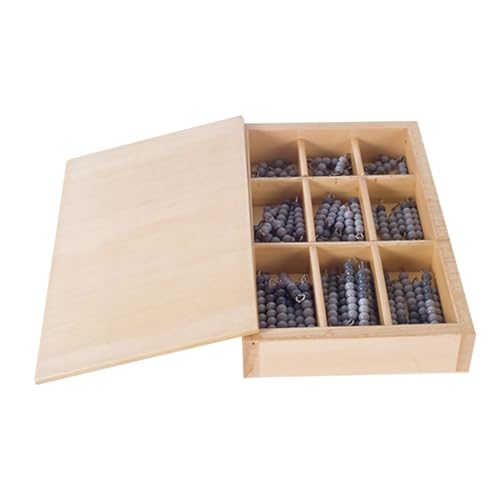 minkissy Montessori Holz Perlen Set Montessori Bunte Rechenstäbe für Pädagogisches Lernspielzeug Zählen Feinmotorik und Kreativität Umweltfreundlich und Langlebig von minkissy