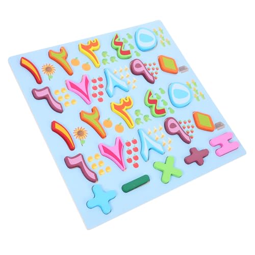 minkissy Montessori Holzpuzzle Arabische Zahlen Groß Edukatives Lernspielzeug für Fördert Logisches Form und Buchstabenerkennung Vielseitig für Zuhause Schule Geeignet von minkissy