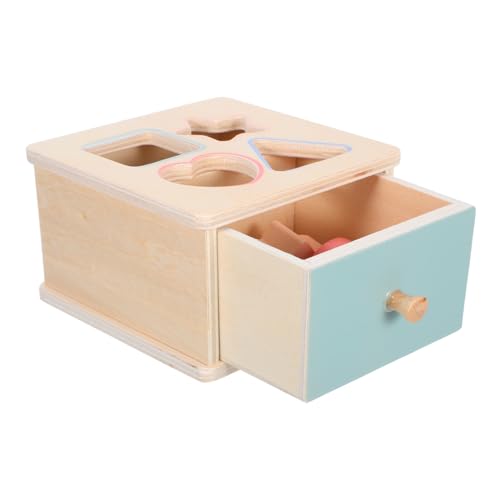 minkissy Montessori Holzspielzeug Farb und Formsortierer Pädagogisches Lernspiel Feinmotorische für Kleinkinder Tragbares Babyspielzeug für Vorschule und Frühe Entwicklung von minkissy