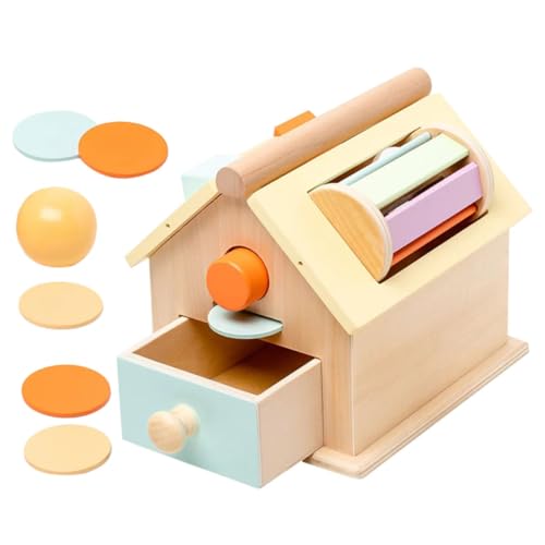 minkissy Montessori Holzspielzeug für Kleinkinder Ab Jahr Teiliges Lernspielzeug zur Hand Auge Koordination Robustes Formstabiles Wurf und Münzspiel für Frühkindliche und Logisches von minkissy