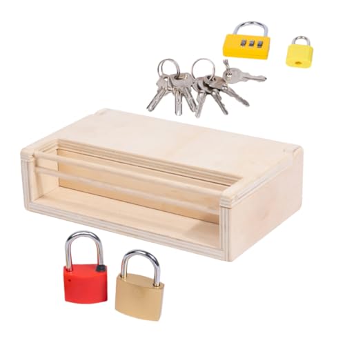 minkissy Montessori Holzspielzeug zum Entsperren Pädagogisches Lernspielzeug für Kleinkinder Fördert Feinmotorik Hand Koordination und Kognitive Fähigkeiten Robust und Langlebig Geeignet von minkissy