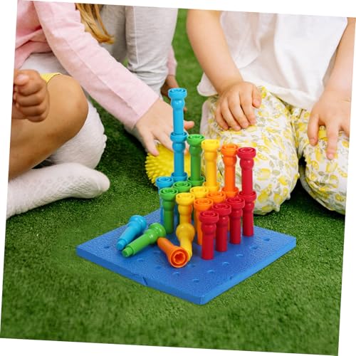 minkissy Montessori Peg Board Teilig mit Pilz Steckern für Feinmotorik Farb und Formsortierung Lernspielzeug Ab Jahren minkissy Montessori Peg Board Teilig mit Pilz Steckern für Feinmotorik Farb und Formsortierung Lernspielzeug Ab Jahren von minkissy