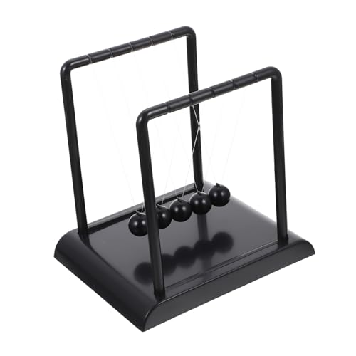 minkissy Newton Balance Ball Schreibtischdeko Groß Schwarz Kinetisches Wissenschaftsspielzeug Geschenk Home Office Desktop Ornament von minkissy