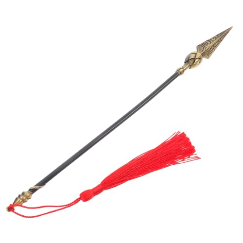 minkissy Nezha Model Cosplay feuergepackte Lanze- Sammelspiel, tragbare Spielzeugfeuerlanze Cosplay-Spielzeugfeuerlanze Metallfeuerlanze Üben Zinklegierung Black von minkissy