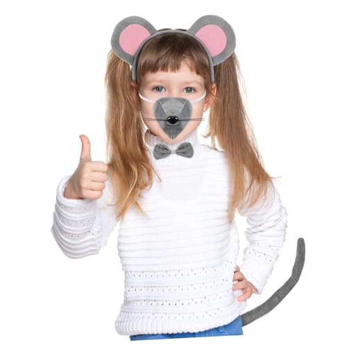 minkissy Niedliches Ohren Stirnband Set mit Nase Fliege und Weiches Cosplay Zubehör für Erwachsene und Mädchen für Kostümpartys Halloween und Geburtstagsspiele minkissy Niedliches Ohren Stirnband Set mit Nase Fliege und Weiches Cosplay Zubehör für Erwachsene und Mädchen für Kostümpartys Halloween und Geburtstagsspiele von minkissy