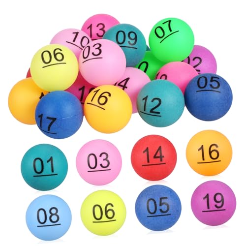 minkissy Nummerierte Bunte Kunststoffkugeln für Spielaktivitäten Nahtlose Tragbare Bingo Verlosungskugeln Multifunktionales Ballset für Gruppen und Events von minkissy