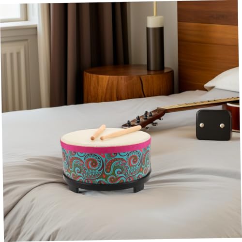 minkissy Orff Floor Tom Schlagzeug mit Blumenmuster Robustes Percussion Instrument für Frühkindliche Musikerziehung Klarer Rhythmisches Lernspielzeug für Kleinkinder von minkissy