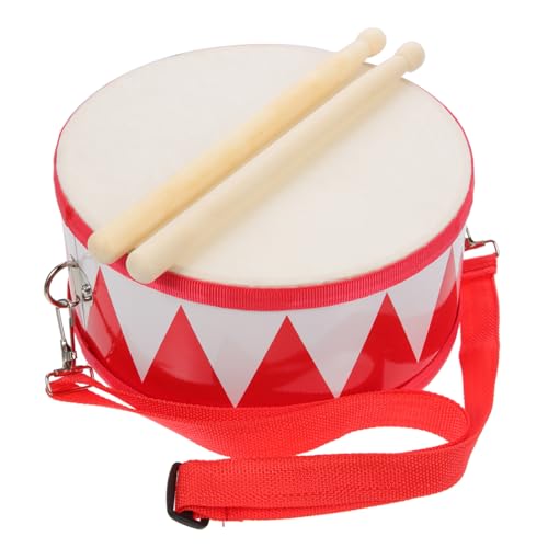 minkissy Orff Schlagzeug Snare Drum für Musikbildung für Jungen und Mädchen Fördert Rhythmusgefühl und Selbstvertrauen Doppelseitige Trommel mit und Weißem Design für Eltern Junge Mädchen von minkissy