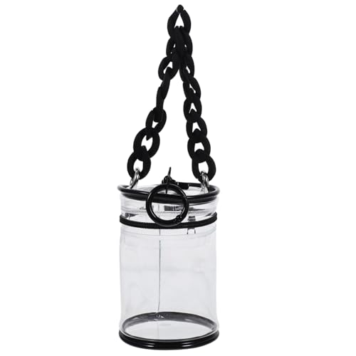minkissy PVC Transparente Puppentasche mit Kette Kleine Tragbare Aufbewahrungstasche für Figuren und Sammlerstücke Staubdicht Kompakt Leicht zum Mitnehmen und Ausstellen von minkissy