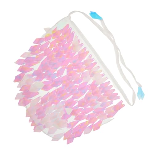 minkissy Paillettenschleier für den Bauchtanz Fälschung vermissen Tanzschleier Bauchtanz-Outfit bunt Bauchtanz Outfit Bauchtanz Accessoire Halskette mit Netzkette Tanzmaske Polyester Weiß von minkissy