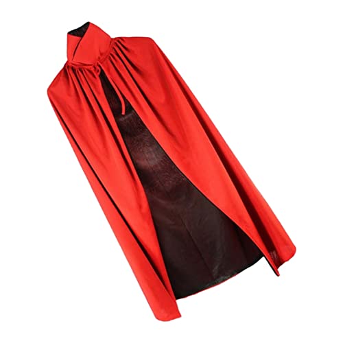 minkissy Party Cape Vampirmantel Für Erwachsene Schwarzer Und Roter Umhang Halloween-todeskap Halloweenkostüm Halloween-Vampir-umhang Party-Cosplay-Mantel Deko Polyester von minkissy