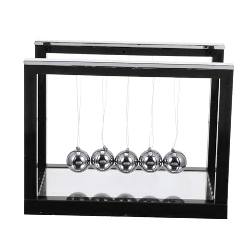 minkissy Metall Newton Pendelball Schreibtischspielzeug für Erwachsene und Kinder Physik Gadget zur Stressreduktion Wissenschaftliche Dekoration für Büro und Zuhause von minkissy