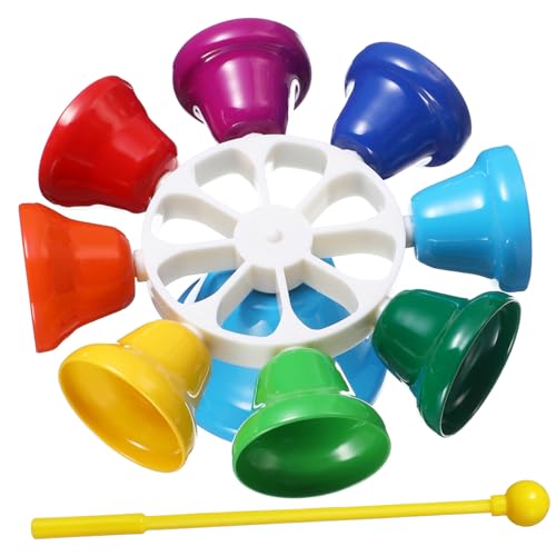 minkissy Percussion Instrument Rotierende Uhr Pädagogisches für Farbige Klangglocken Musikalisches Lernspielzeug für Kreative Entwicklung von minkissy
