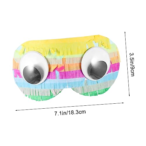 minkissy Pinata Spiel Augenbinde Leichtes Augenabdeckband Lustiges Spiel Zubehör für Kindergeburtstag Bunte Komfortable Augenmaske für Pinata Party von minkissy