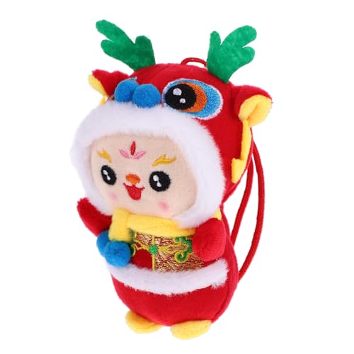 minkissy Plüsch Drache Anhänger Kawaii Stofftier Chinesisches Neujahrsdekoration Maskottchen Glücksbringer für Zuhause Auto Party Geschenk für Freunde und Familie von minkissy