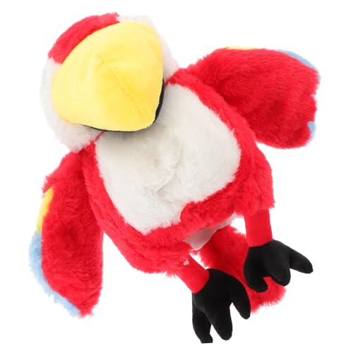 minkissy Niedliche Papageien Handpuppe aus Plüsch für Kinder Interaktive Geschichtenerzählpuppe Waschbar Leicht für Rollenspiele von minkissy