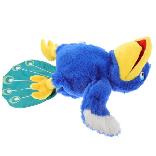 minkissy Plüsch Peacock Handpuppe Interaktive Geschichtenerzählung Weiches Kuscheltier für Lernzentren aus Waschbarem Baumwollmaterial Gefertigt von minkissy