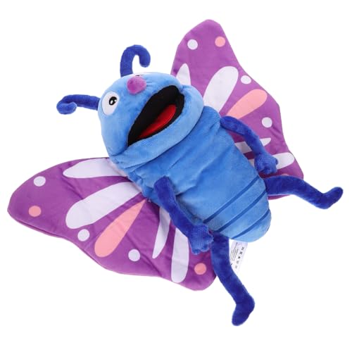 minkissy Plüsch Schmetterling Handpuppe mit Beweglichem Mund Weiches Stofftier Handspielzeug für Interaktives Geschichtenerzählen Fördert Motorische Fähigkeiten und Kommunikation Geeignet von minkissy