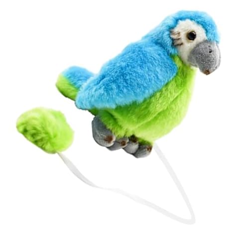 minkissy Plüsch Schulterpapagei Realistischer Weicher Kuschelvogel für Piratenkostüme und Leichter Strapazierfähiger Papagei Cosplay-Prop für Halloween-Partys und Themenveranstaltungen von minkissy