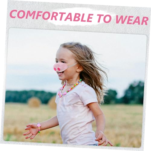 minkissy Plüsch Schweinenase Cosplay Zubehör Leichte Bequeme Tier Nasenattrappe mit Elastischem Band Dekoratives Strapazierfähiges Stofftier Accessoire für Party und Kostüm von minkissy