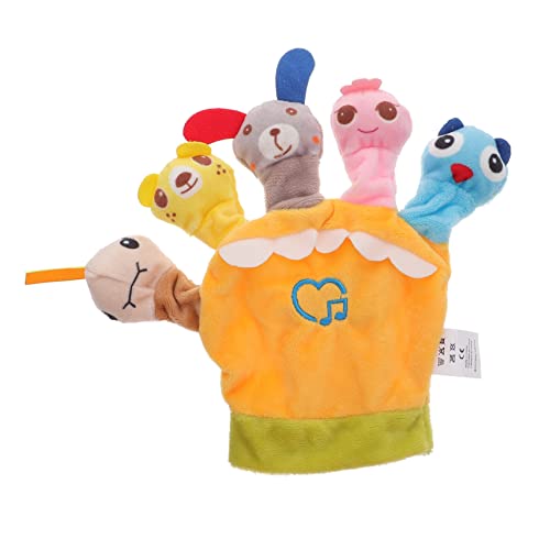 minkissy Plüsch Tier Fingerpuppe mit Musik Interaktives Kinderspielzeug Fördert Kreativität und Kommunikation Geeignet für Eltern Junge Mädchen Spiele Bunte Handpuppen für Kindergeburtstag von minkissy