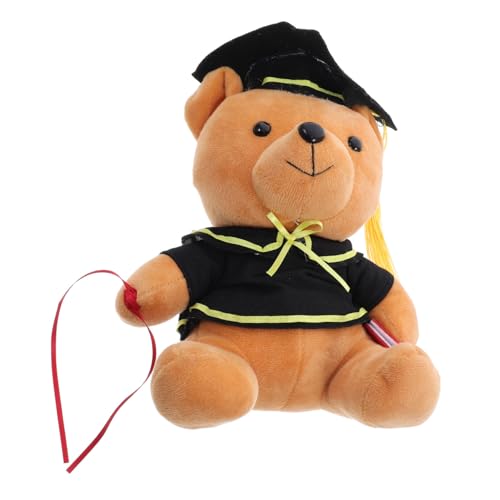 minkissy Plüschbär Doktorhut Abschluss Kuscheltier Abschlussfeier Dekorativer als Erinnerung für Absolventen Charmantes Detailreiches Sammler und Wohnaccessoire von minkissy