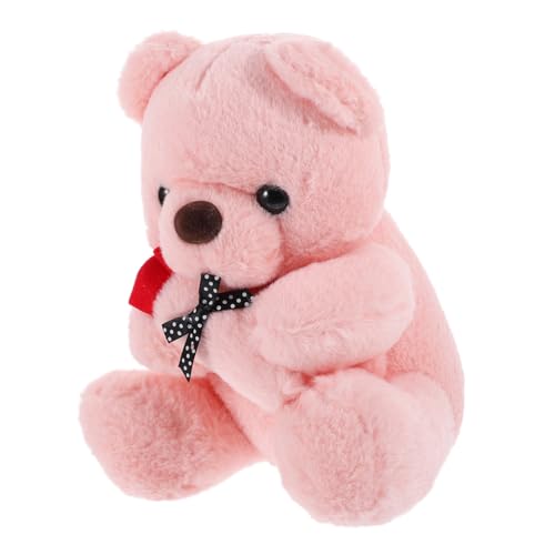 minkissy Plüschbär Kuscheltier Weicher Stoffbär mit Rosen Valentinstag Weiches PP Baumwoll Stofftier Niedlicher Cartoon Bär zum Umarmen und Dekorieren von minkissy