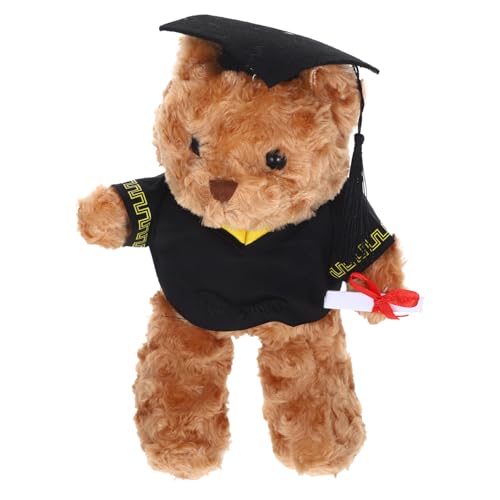 minkissy Plüschbär mit Doktorhut Großer Abschlussbär Kuscheltier für Graduierungsfeier Süßes zur des Erfolgs Dekorationsstück für Zuhause von minkissy