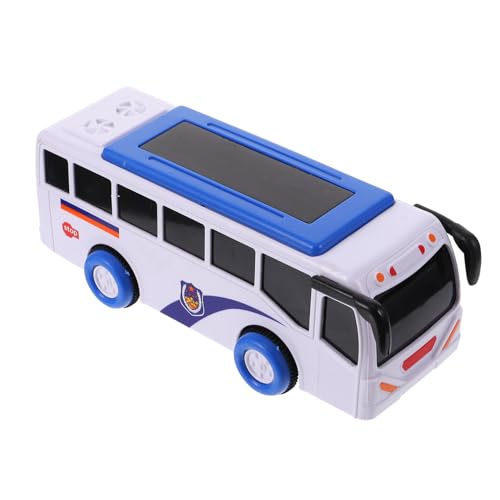 minkissy Polizeibus mit Licht und Musik Inertie Fahrzeug Modell Sicheres Kunststoffmaterial Langlebig und Geeignet für Indoor und Outdoor Spielspaß von minkissy