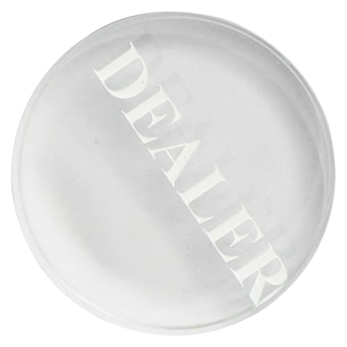 minkissy Professioneller Poker Dealer Button aus Verschleißfestem Transparentem Kristall Graviertes Spielzubehör für Holdem Deutlich Sichtbares Schild für Formale Pokerspiele minkissy Professioneller Poker Dealer Button aus Verschleißfestem Transparentem Kristall Graviertes Spielzubehör für Holdem Deutlich Sichtbares Schild für Formale Pokerspiele von minkissy