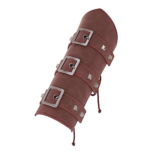 minkissy Punk Kunstleder Armband für Outdoor Verstellbarer Armguard für Kostümparty Cosplay Rollenspiele Unisex Langlebig von minkissy