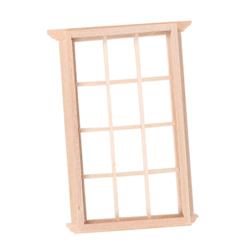 minkissy Puppenhaus Holzfenster mit Miniatur Fensterrahmen zum Selberbauen Robustes DIY Zubehör für Puppenhaus Dekoration Kleines Hängendes Ornament minkissy Puppenhaus Holzfenster mit Miniatur Fensterrahmen zum Selberbauen Robustes DIY Zubehör für Puppenhaus Dekoration Kleines Hängendes Ornament von minkissy