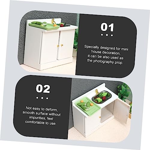 minkissy Puppenhaus Möbel Weißer Waschtisch Dekoration Zubehör für Puppenhaus Bad Szene minkissy Puppenhaus Möbel Weißer Waschtisch Dekoration Zubehör für Puppenhaus Bad Szene von minkissy